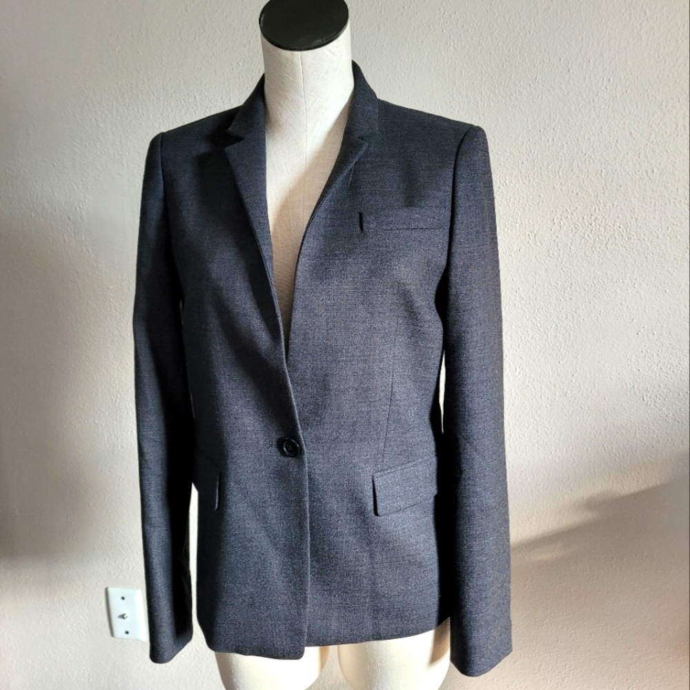 J.Crew | Charcoal Grey Wool-Blend Preppy Blazer Jacket 6
